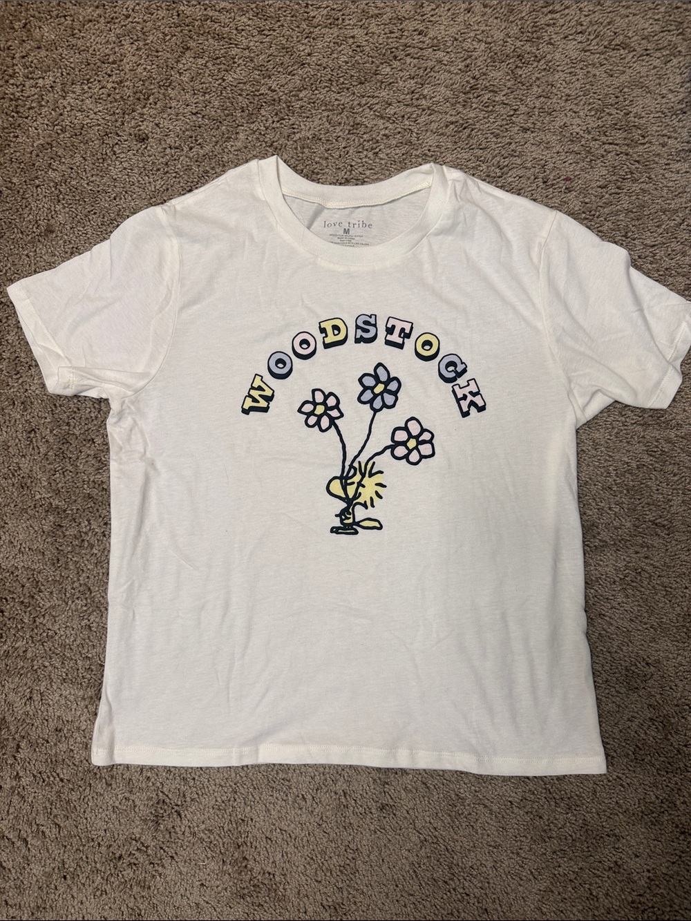 Love Tribe Kids "Woodstock" White Graphic Tee